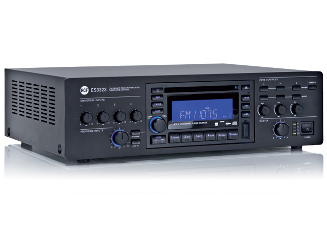 Tuner FM + player CD/MP3 + mixer/WZMACNIACZ 3-strefy, 320W-100V <br /> <br /> ES 3323
